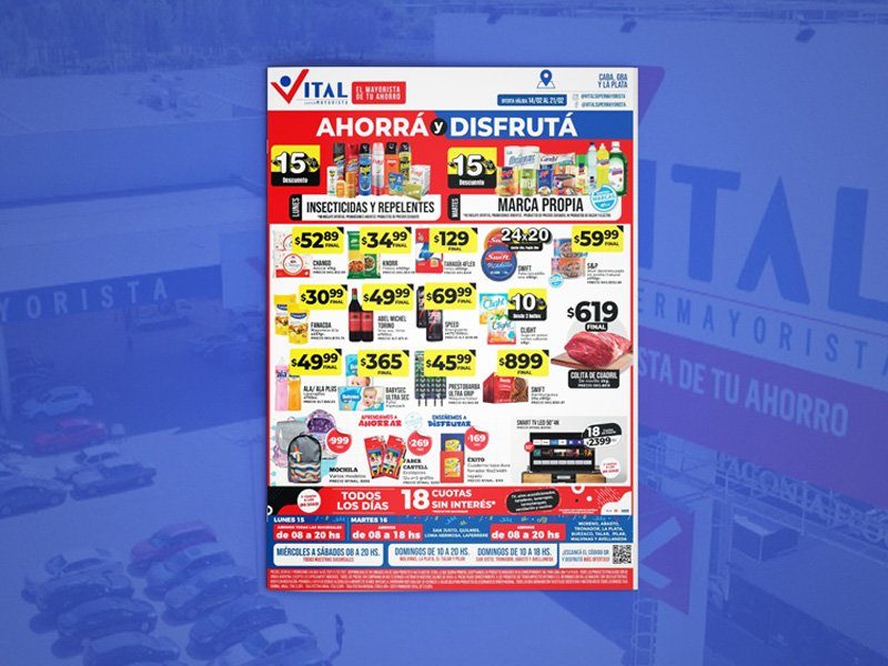 Folleto mensual de Supermercado Vital